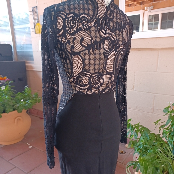 Black Body Con mesh Dress - Picture 3 of 3